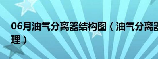 06月油气分离器结构图（油气分离器工作原理）