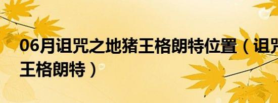 06月诅咒之地猪王格朗特位置（诅咒之地猪王格朗特）