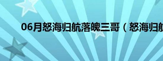 06月怒海归航落魄三哥（怒海归航）