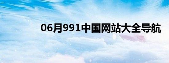 06月991中国网站大全导航