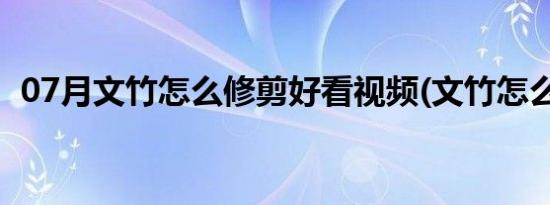 07月文竹怎么修剪好看视频(文竹怎么修剪)