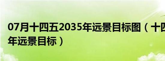 07月十四五2035年远景目标图（十四五2035年远景目标）