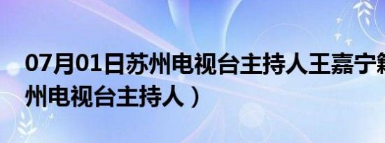 07月01日苏州电视台主持人王嘉宁籍贯（苏州电视台主持人）