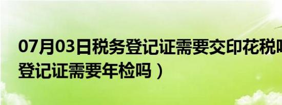 07月03日税务登记证需要交印花税吗（税务登记证需要年检吗）