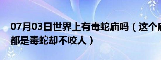 07月03日世界上有毒蛇庙吗（这个庙里到处都是毒蛇却不咬人）