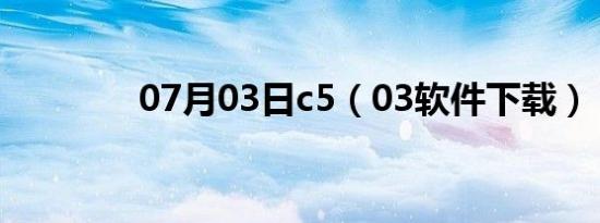 07月03日c5（03软件下载）