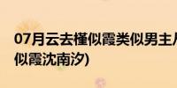 07月云去槿似霞类似男主从政的小说(云去槿似霞沈南汐)