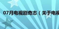 07月电视剧奇志（关于电视剧奇志的介绍）