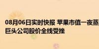 08月06日实时快报 苹果市值一夜蒸发1609亿美元 美股七大巨头公司股价全线受挫