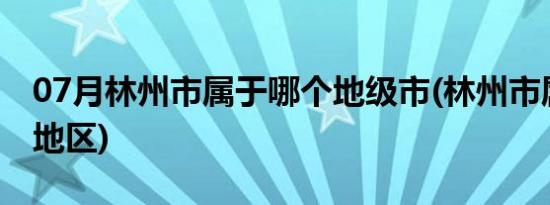 07月林州市属于哪个地级市(林州市属于哪个地区)