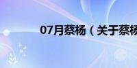 07月蔡杨（关于蔡杨的介绍）