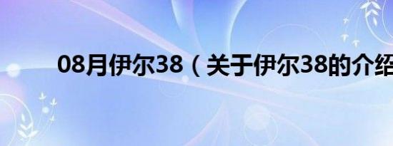 08月伊尔38（关于伊尔38的介绍）