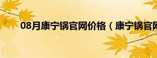 08月康宁锅官网价格（康宁锅官网）