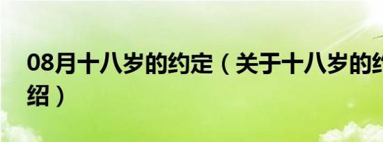 08月十八岁的约定（关于十八岁的约定的介绍）