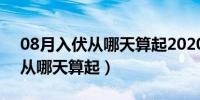 08月入伏从哪天算起2020年（2020年入伏从哪天算起）