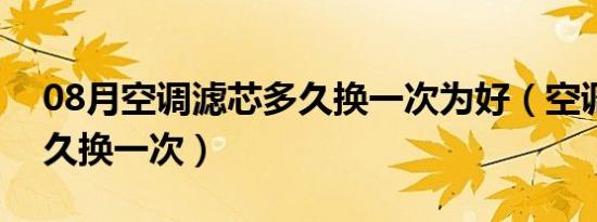 08月空调滤芯多久换一次为好（空调滤芯多久换一次）