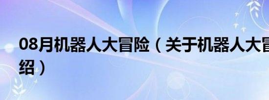 08月机器人大冒险（关于机器人大冒险的介绍）