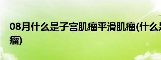 08月什么是子宫肌瘤平滑肌瘤(什么是子宫肌瘤)