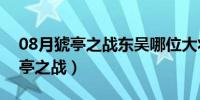 08月猇亭之战东吴哪位大将误入八阵图（猇亭之战）