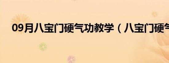 09月八宝门硬气功教学（八宝门硬气功）