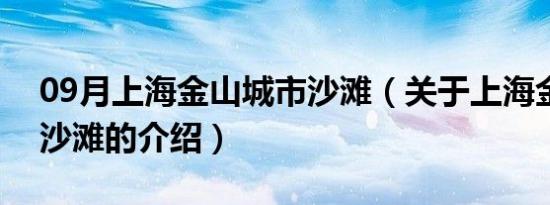 09月上海金山城市沙滩（关于上海金山城市沙滩的介绍）