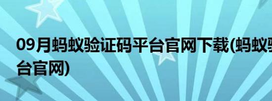 09月蚂蚁验证码平台官网下载(蚂蚁验证码平台官网)