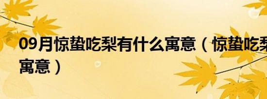 09月惊蛰吃梨有什么寓意（惊蛰吃梨是什么寓意）