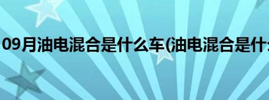 09月油电混合是什么车(油电混合是什么意思)