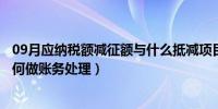 09月应纳税额减征额与什么抵减项目一致（应纳税减征额如何做账务处理）