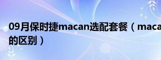 09月保时捷macan选配套餐（macan和卡宴的区别）