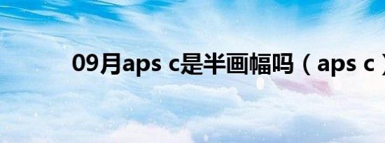 09月aps c是半画幅吗（aps c）