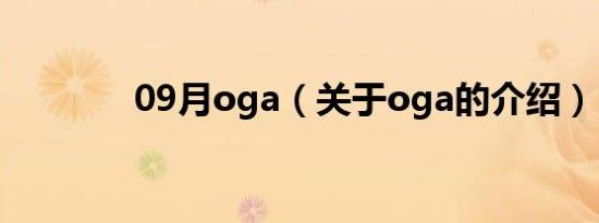 09月oga（关于oga的介绍）