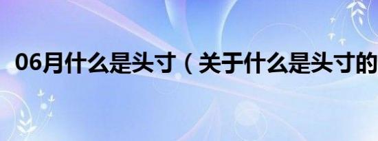 06月什么是头寸（关于什么是头寸的介绍）