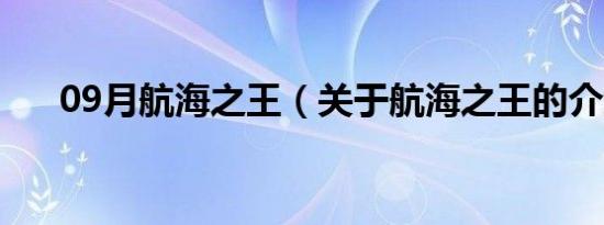 09月航海之王（关于航海之王的介绍）