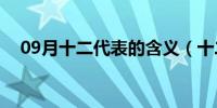 09月十二代表的含义（十二代表的含义）