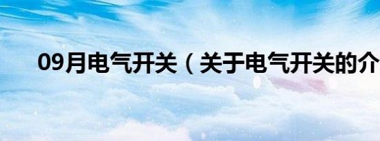 09月电气开关（关于电气开关的介绍）