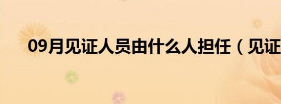 09月见证人员由什么人担任（见证人）