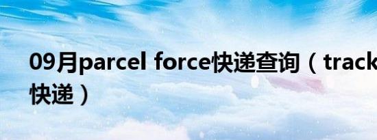 09月parcel force快递查询（track parcel快递）