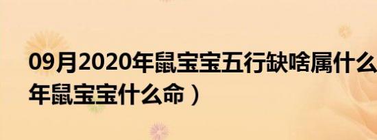 09月2020年鼠宝宝五行缺啥属什么（2020年鼠宝宝什么命）