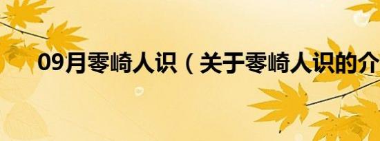 09月零崎人识（关于零崎人识的介绍）