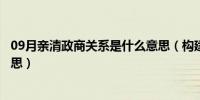 09月亲清政商关系是什么意思（构建亲清政商关系是什么意思）