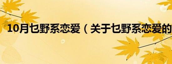 10月乜野系恋爱（关于乜野系恋爱的介绍）