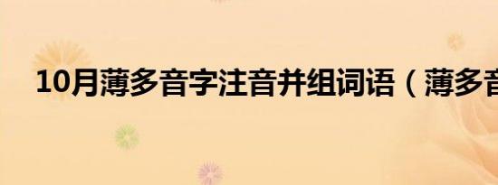 10月薄多音字注音并组词语（薄多音字）