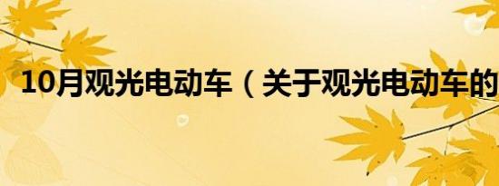 10月观光电动车（关于观光电动车的介绍）